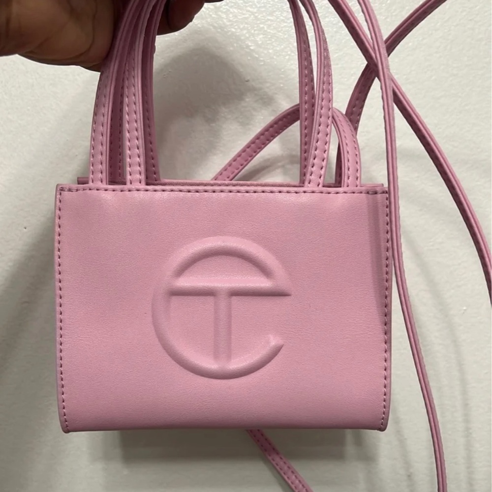SOLD Pink bubble gum small telfar